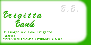 brigitta bank business card